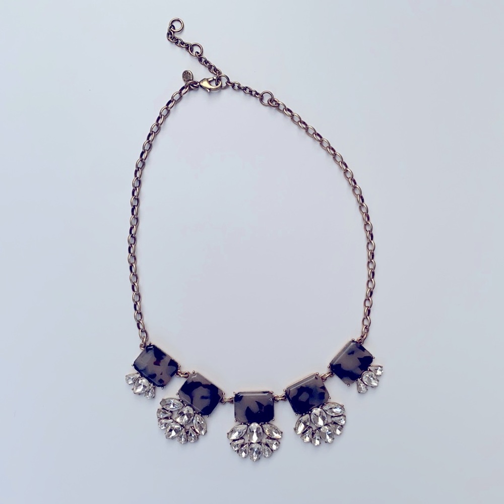 J Crew crystal and tortoise necklace